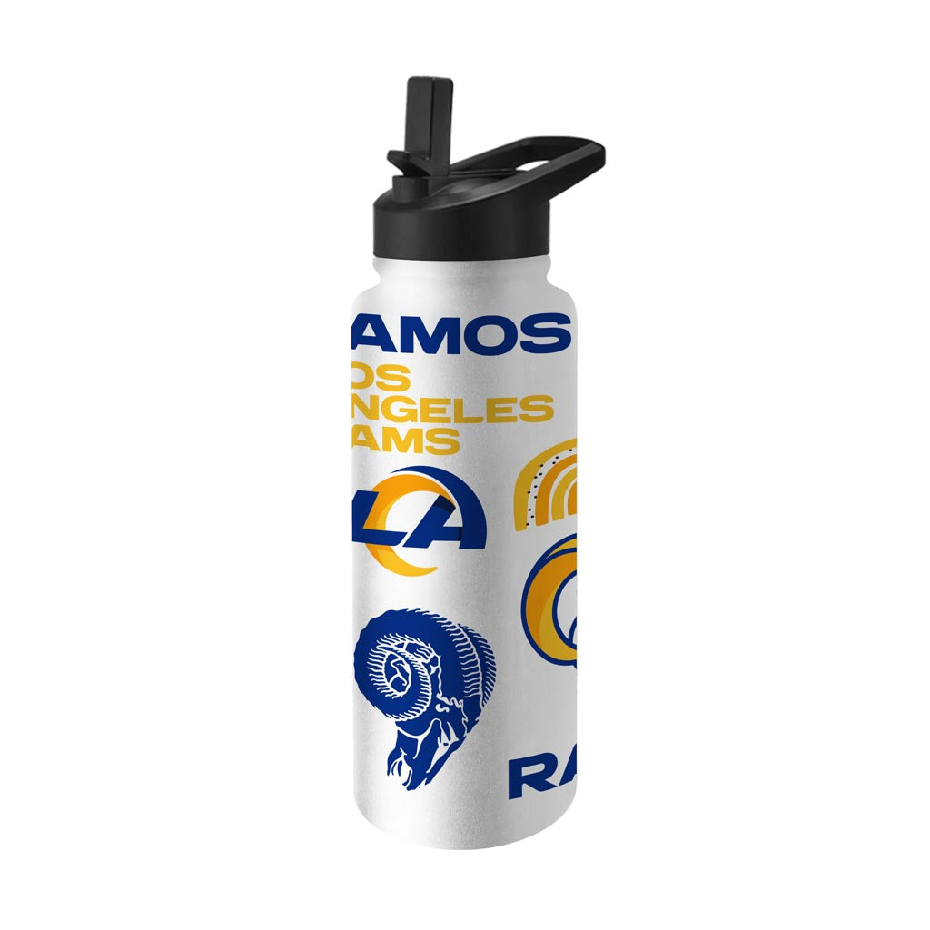 NFL Los Angeles Rams Logo Brands 34oz Native Quencher Bottle - White