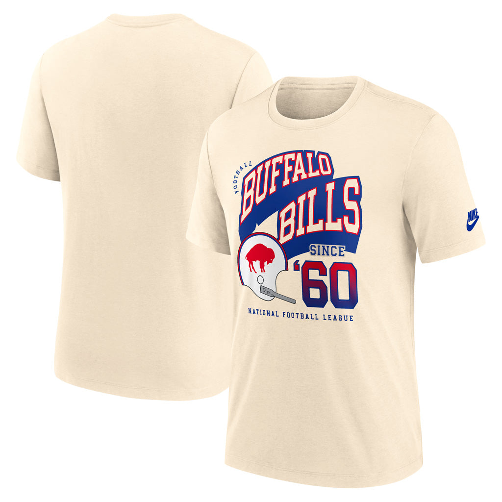 NFL Buffalo Bills Nike Throwback Tri-Blend T-Shirt - Cream