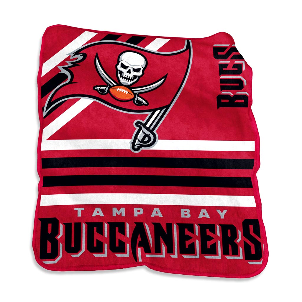 NFL Tampa Bay Buccaneers Logo Brands 50" x 60" Raschel Blanket - Red