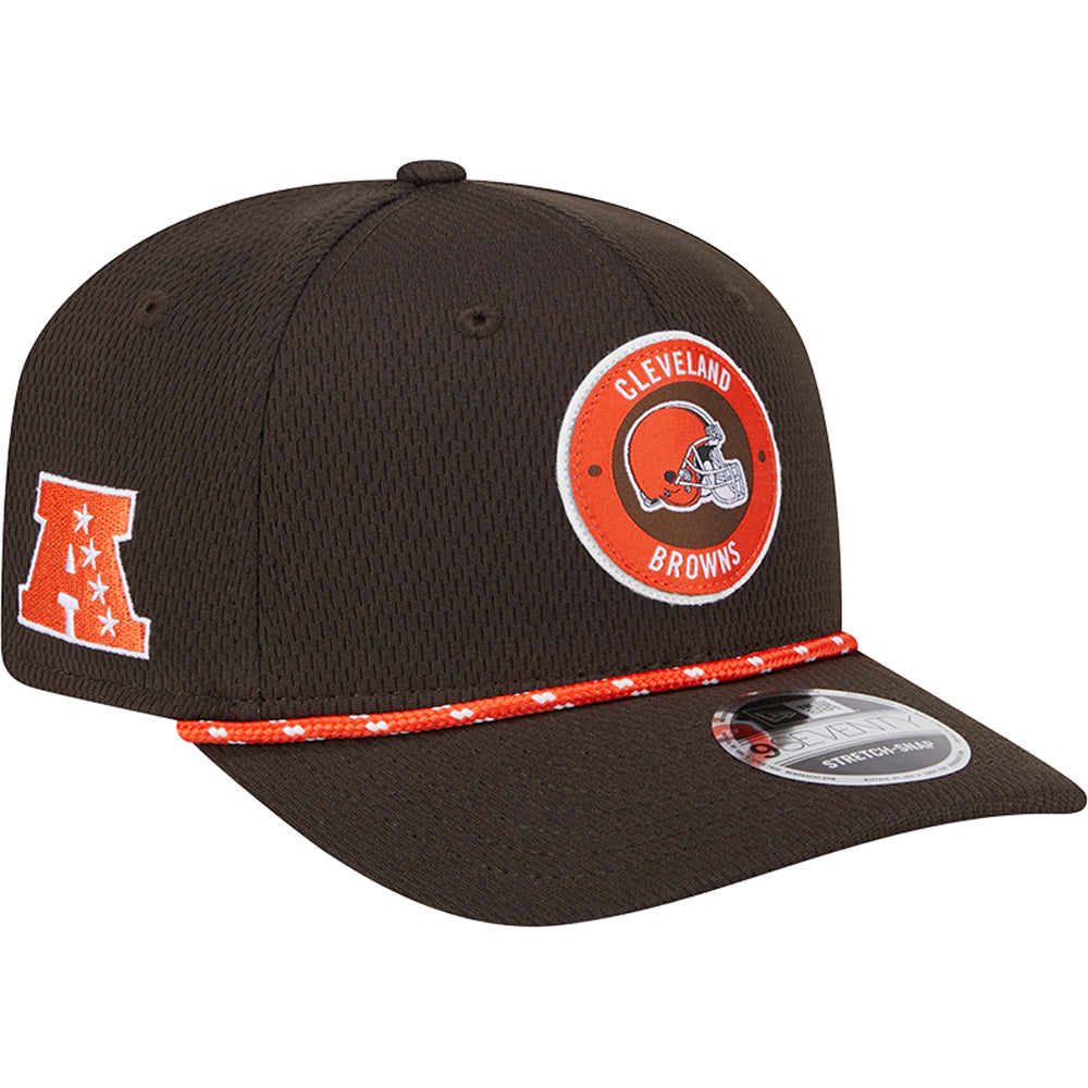 NFL Cleveland Browns New Era 2024/25 Sideline 9SEVENTY Stretch Snapback Hat - Brown