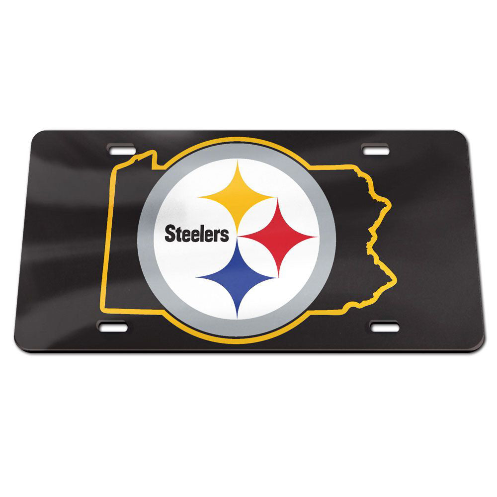 NFL Pittsburgh Steelers WinCraft State Acrylic License Plate