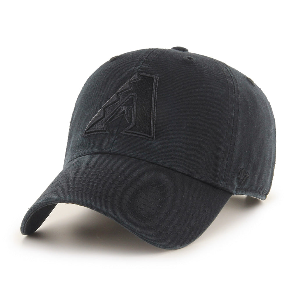 MLB Arizona Diamondbacks '47 Black on Black Clean Up Hat - White