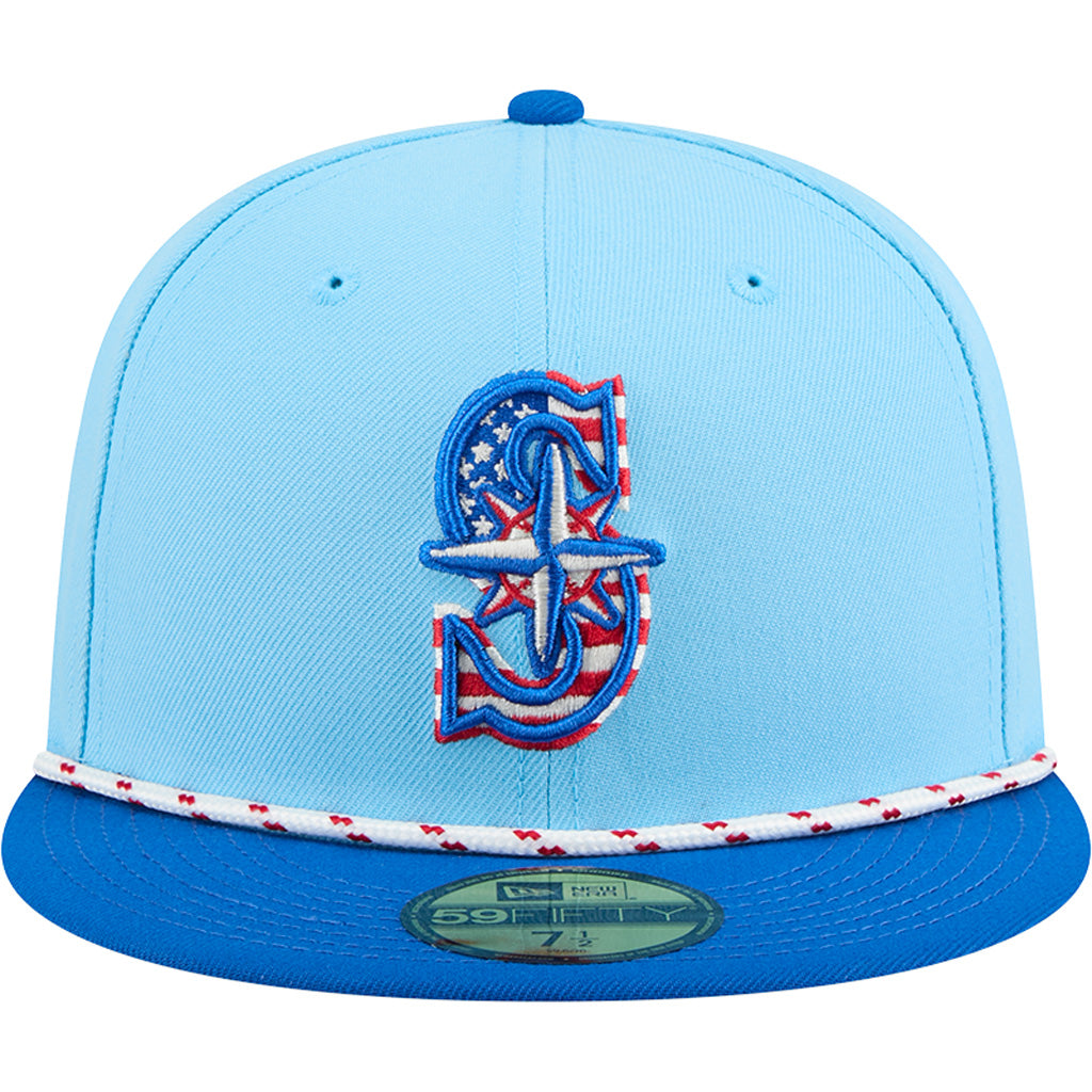 MLB Seattle Mariners New Era 2025 4th of July 59FIFTY Fitted Hat - Blue