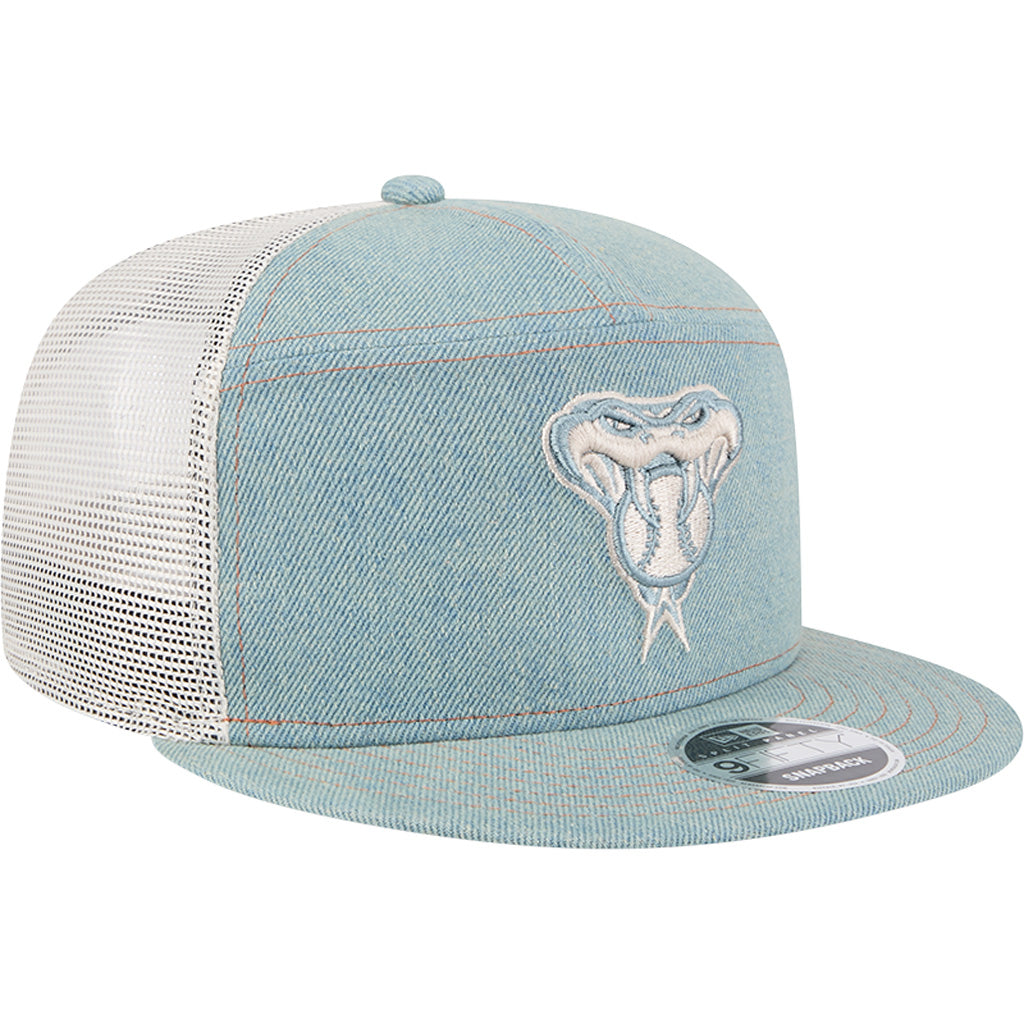 MLB Arizona Diamondbacks New Era Denim 9FIFTY Split Panel Snapback Trucker Hat - Navy