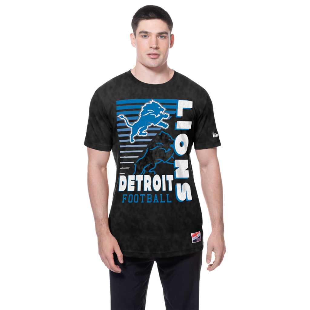 NFL Detroit Lions New Era Throwback Wash T-Shirt - Black