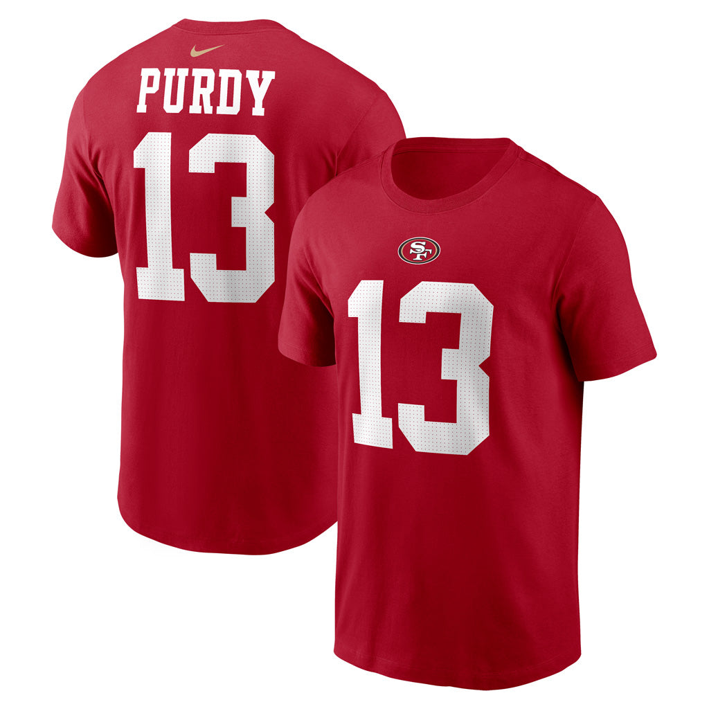 NFL San Francisco 49ers Brock Purdy Nike Name & Number T-Shirt - Red