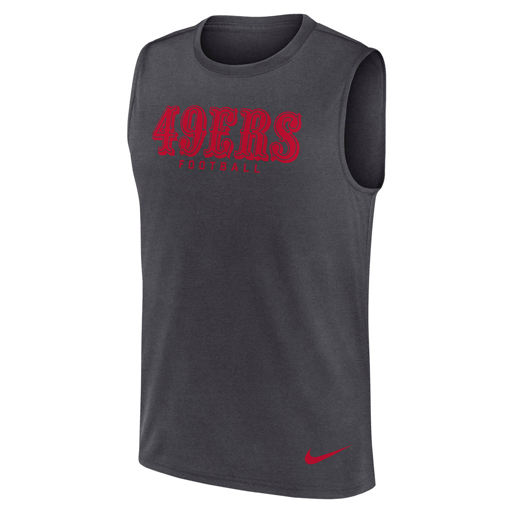 NFL San Francisco 49ers Nike Legend Muscle Tank Top - Charcoal