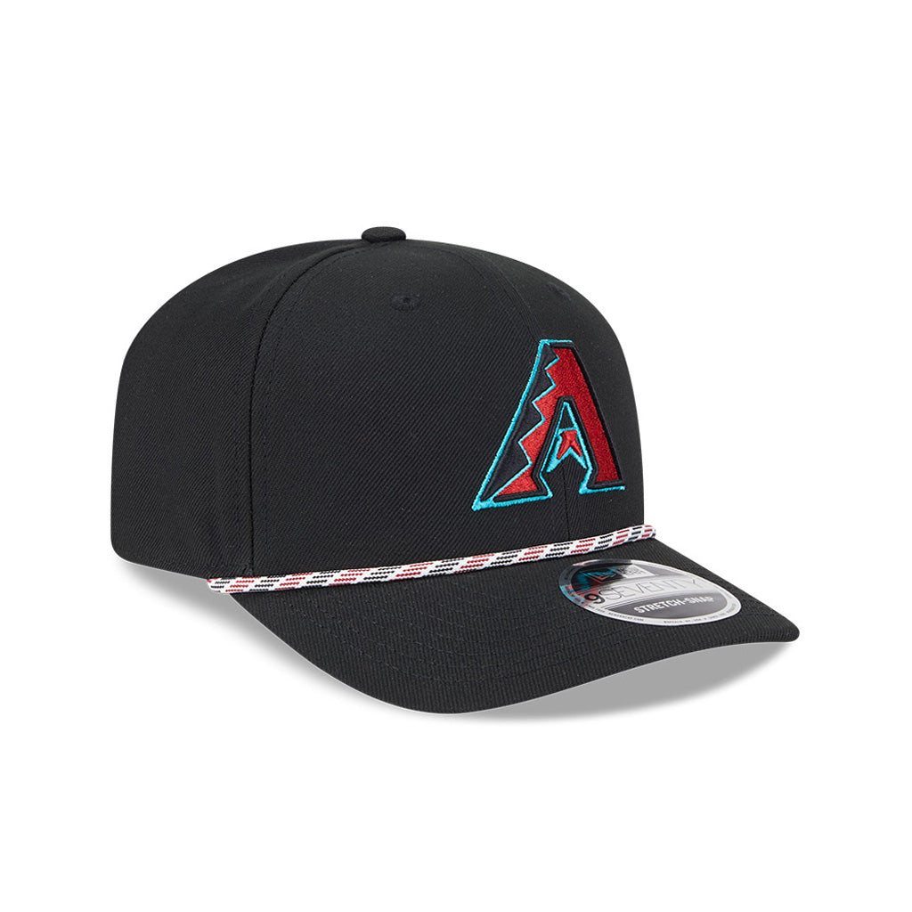 MLB Arizona Diamondbacks New Era Multicolor Rope 9SEVENTY Stretch-Snapback Hat - Black