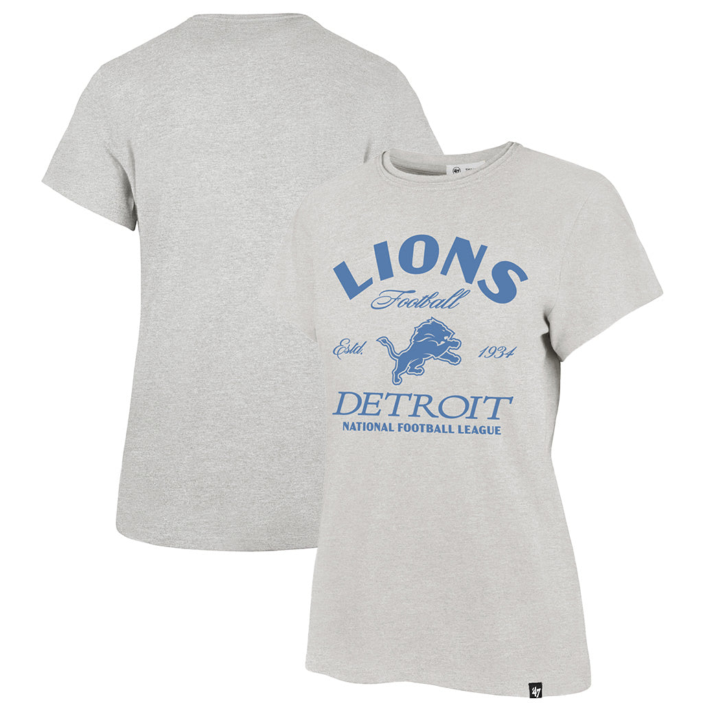 NFL Detroit Lions Women's '47 Break Free Frankie T-Shirt - Gray