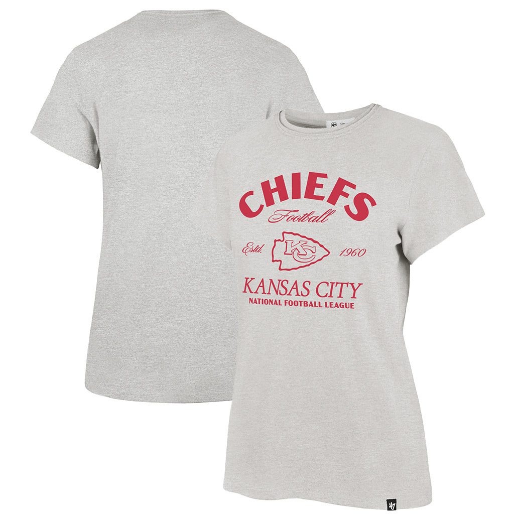 NFL Kansas City Chiefs Women's '47 Break Free Frankie T-Shirt - Gray