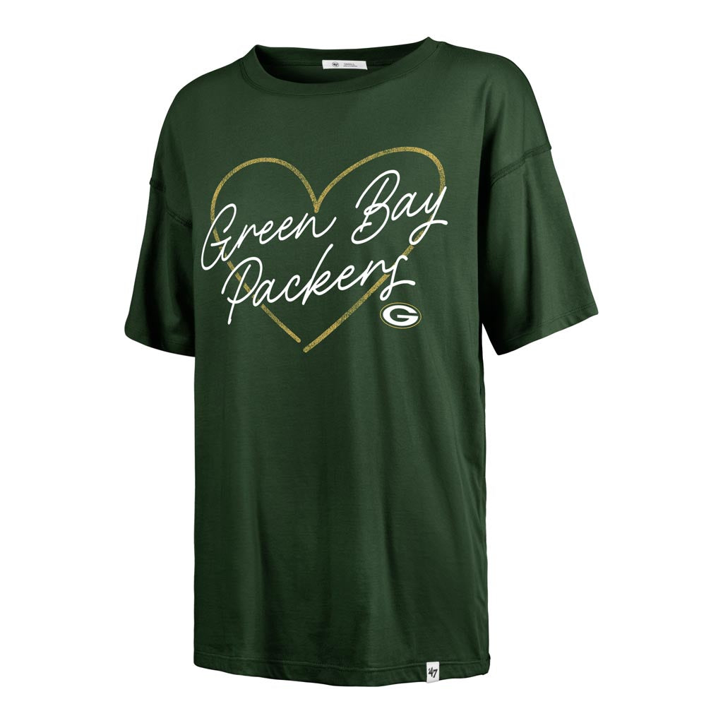 NFL Green Bay Packers Women's '47 Lovestruck Sadie T-Shirt - Green