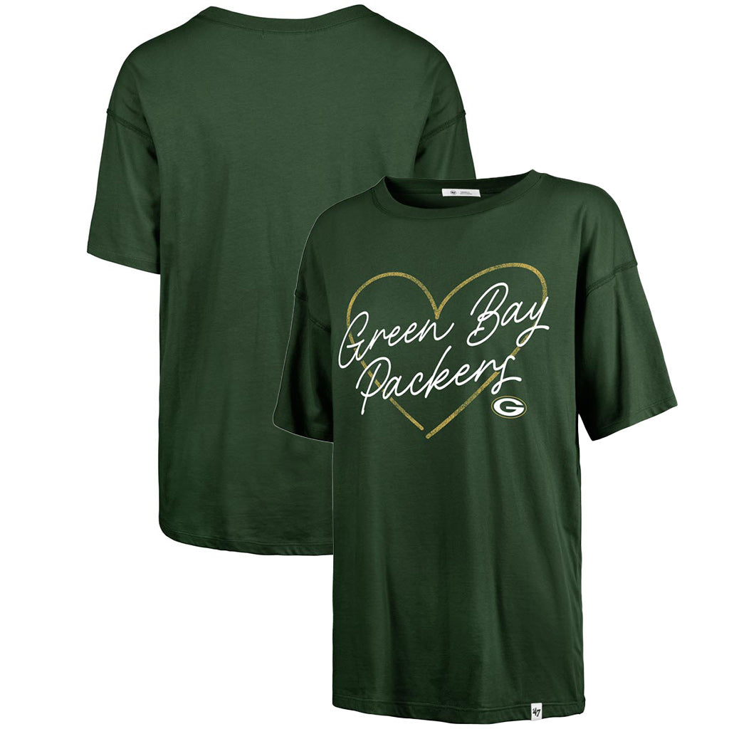 NFL Green Bay Packers Women's '47 Lovestruck Sadie T-Shirt - Green