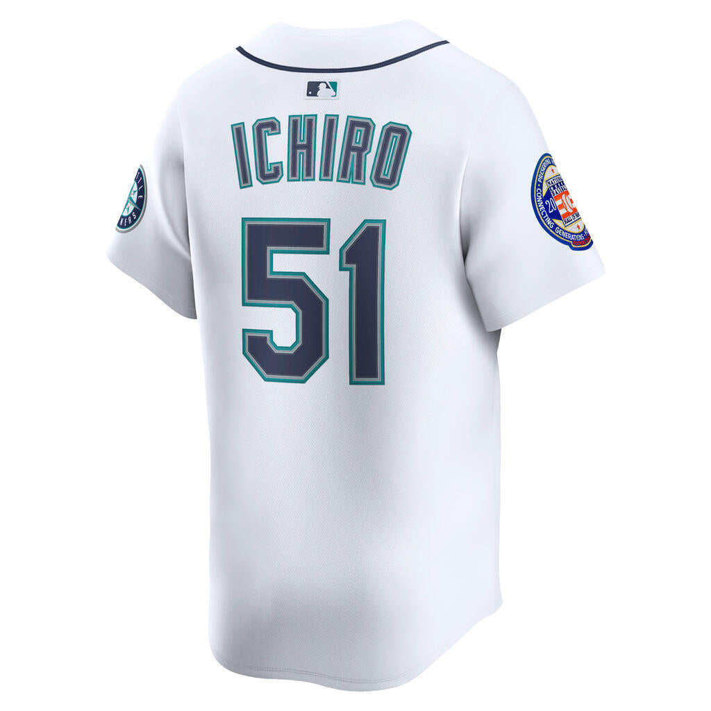 MLB Seattle Mariners Ichiro Suzuki Nike 2025 Hall of Fame Home Limited Jersey - White