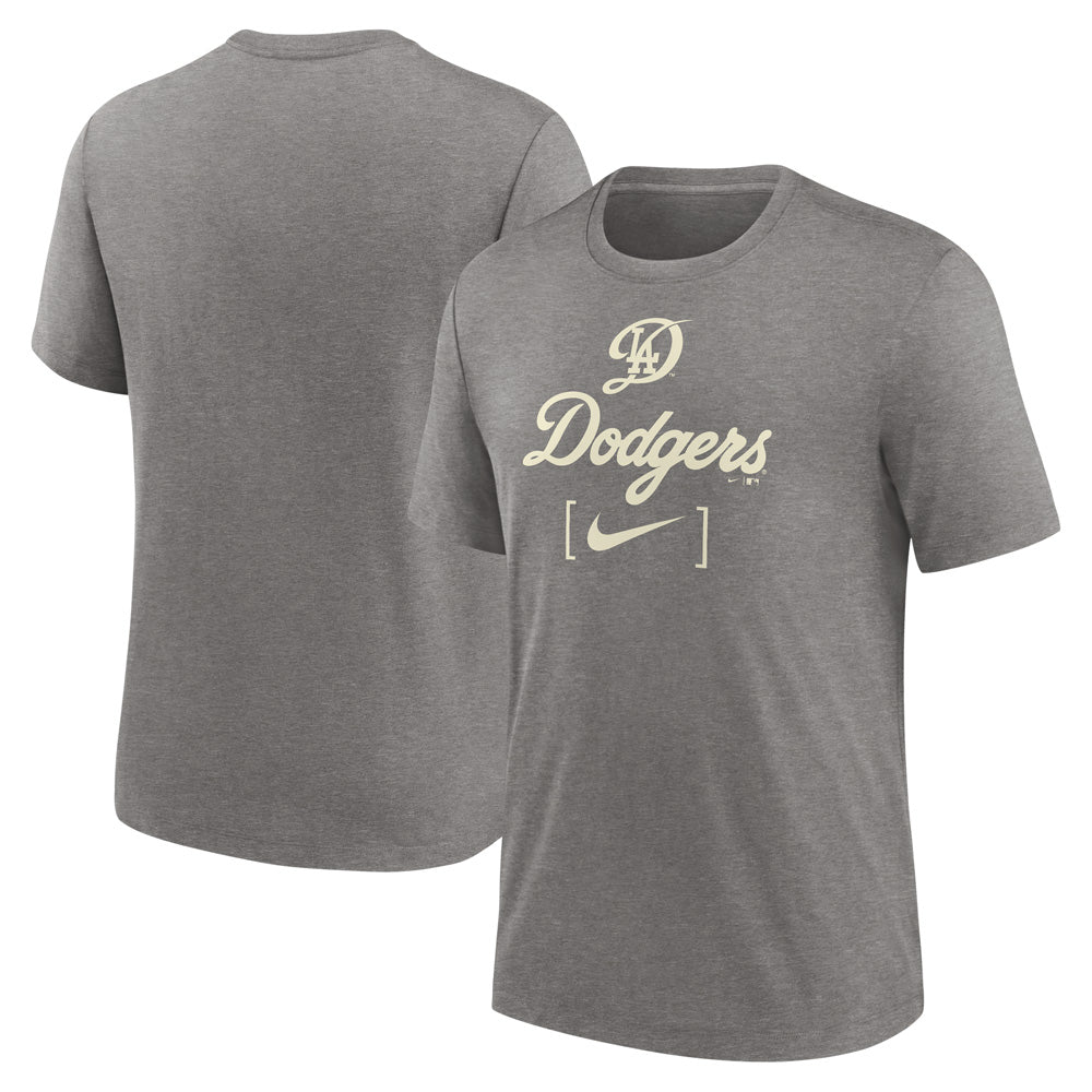 MLB Los Angeles Dodgers Nike City Connect Tri-Blend T-Shirt - Heather Gray