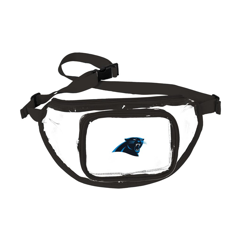 NFL Carolina Panthers Logo Brands Clear Fanny Pack - Black