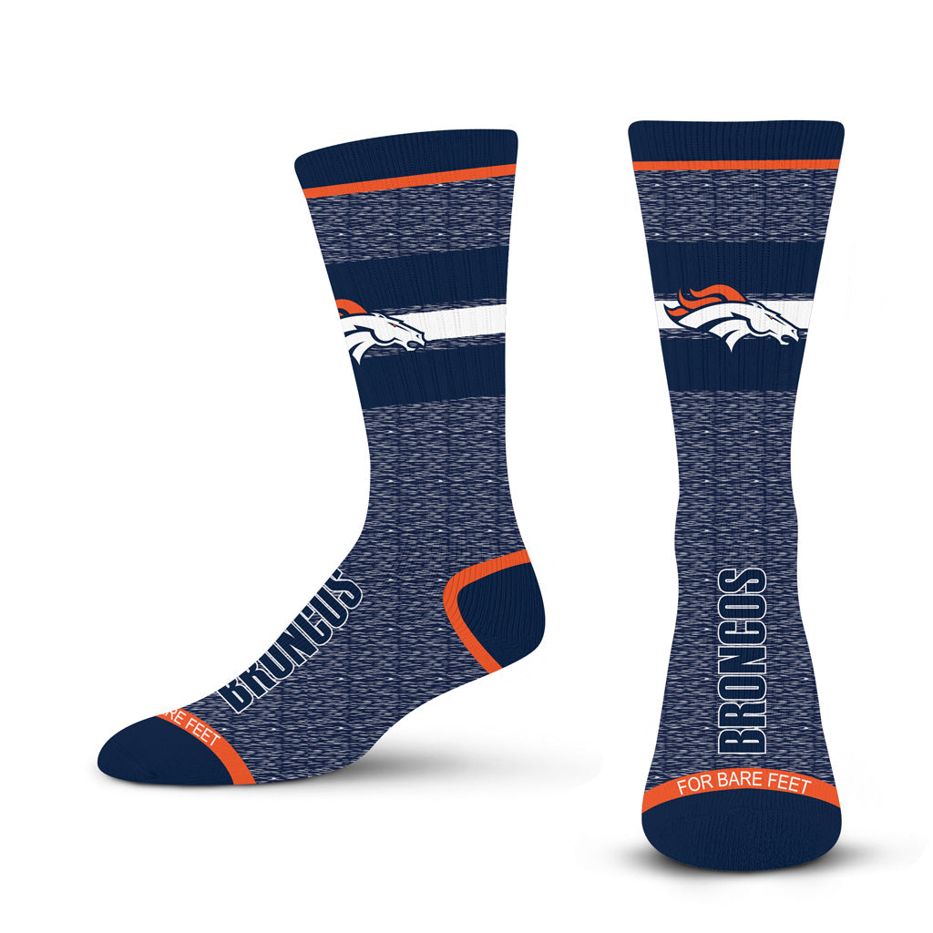 NFL Denver Broncos For Bare Feet Spotlight Socks - Navy
