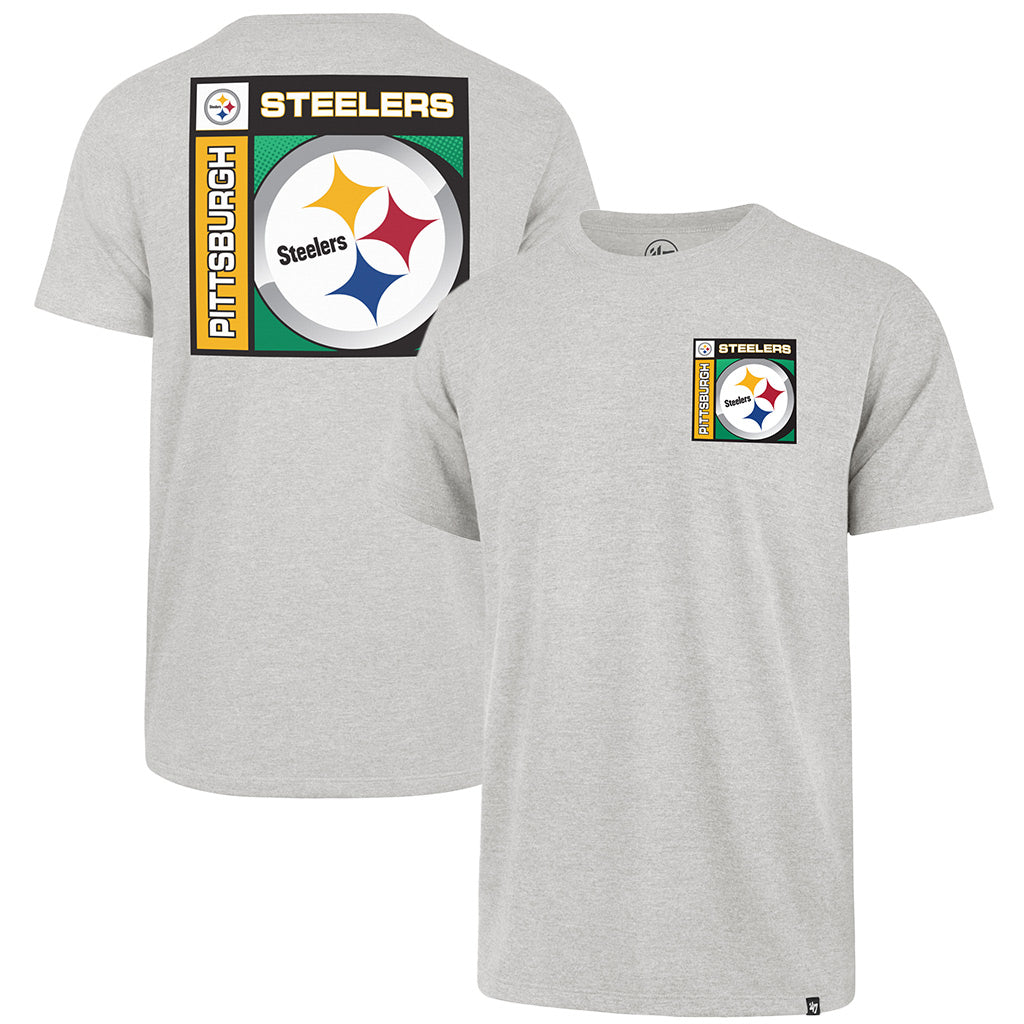 NFL Pittsburgh Steelers '47 Chrome Plate Franklin T-Shirt - Gray