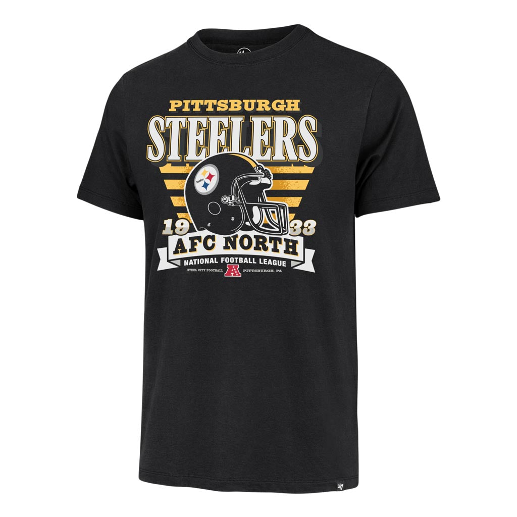 NFL Pittsburgh Steelers '47 Stripe Splash Franklin T-Shirt - Black