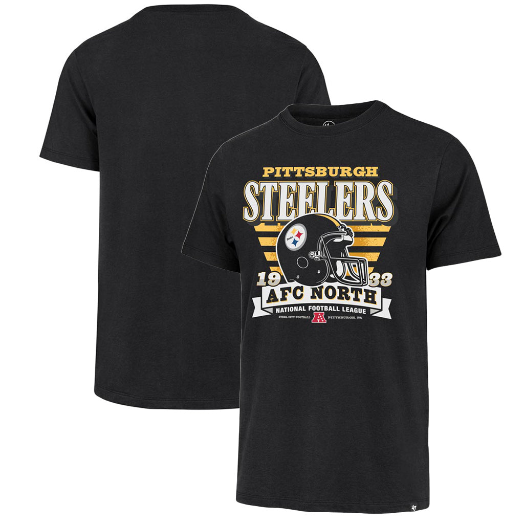 NFL Pittsburgh Steelers '47 Stripe Splash Franklin T-Shirt - Black