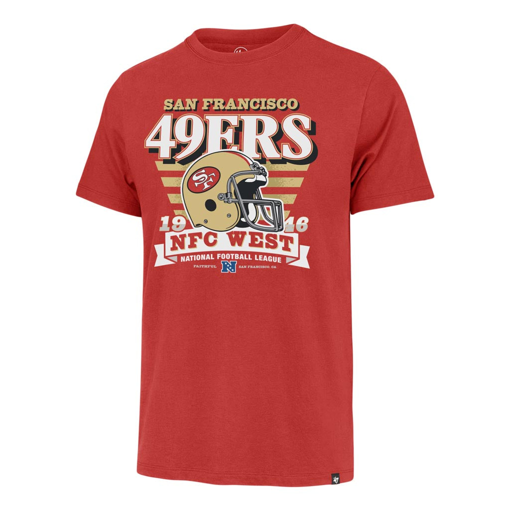 NFL San Francisco 49ers '47 Stripe Splash Franklin T-Shirt - Red