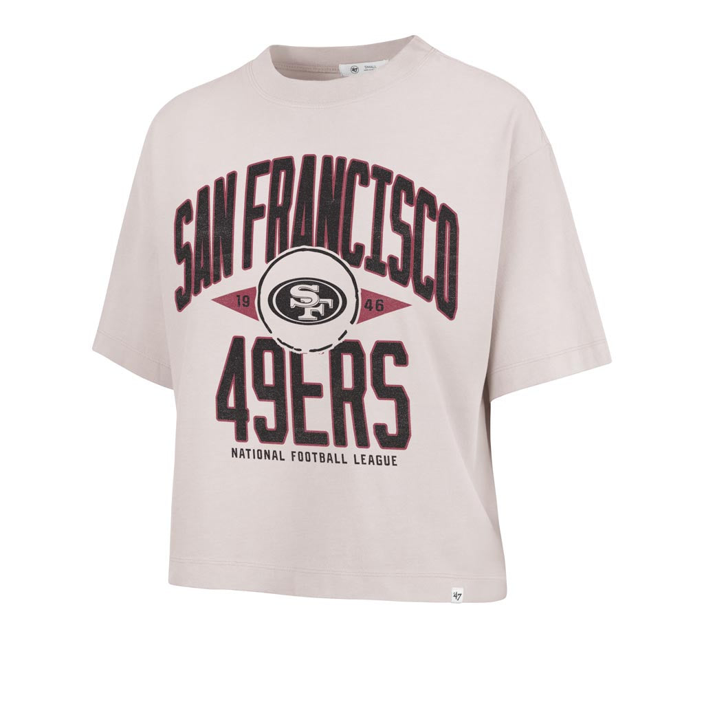 NFL San Francisco 49ers Women's '47 Windthrow Ravine Crop Top T-Shirt - Tan