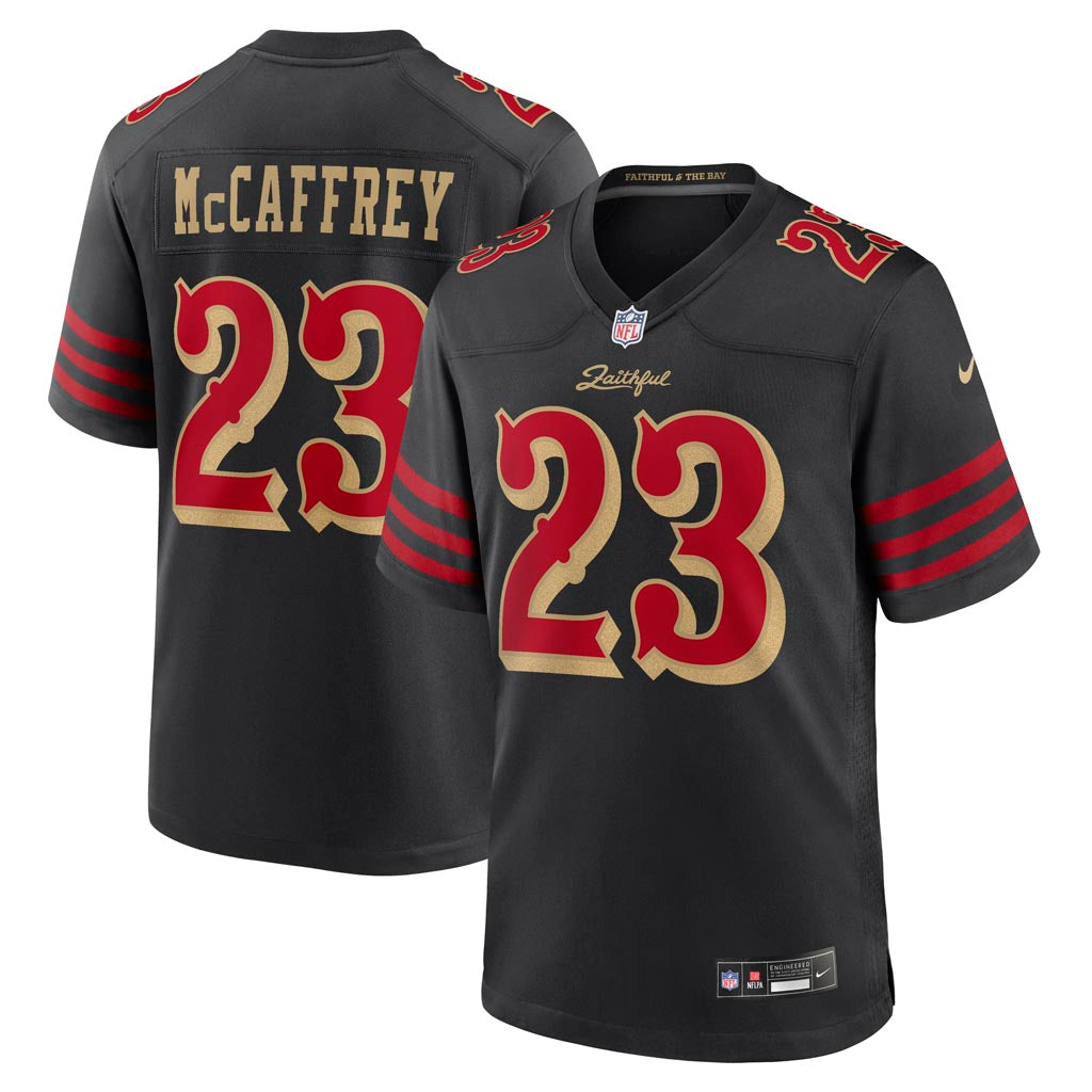 NFL San Francisco 49ers Christian McCaffrey Nike Rivalries Game Jersey - Black