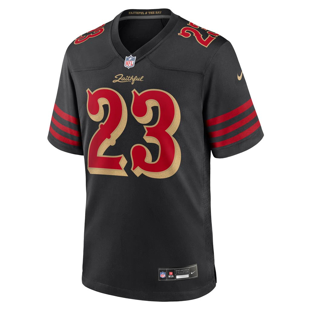 NFL San Francisco 49ers Christian McCaffrey Nike Rivalries Game Jersey - Black