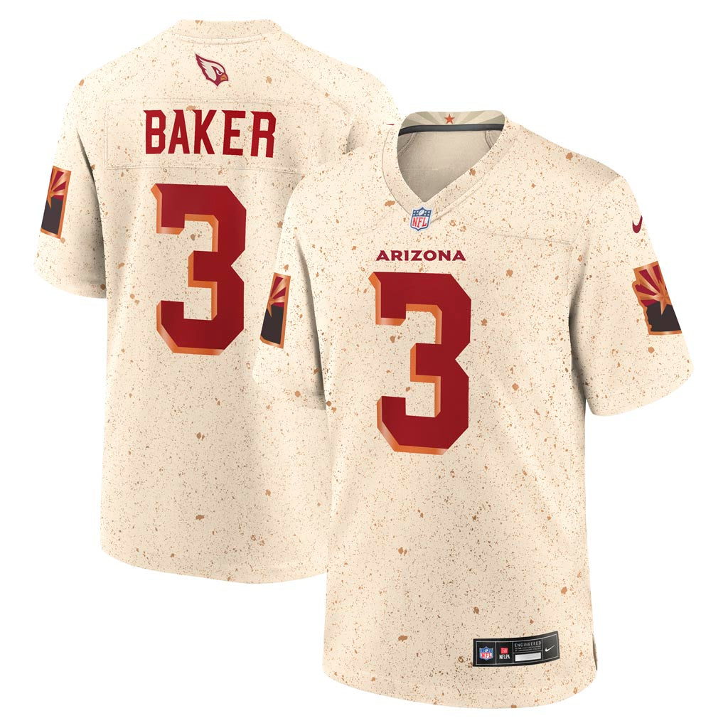 NFL Arizona Cardinals Budda Baker Nike Rivalries Game Jersey - Tan