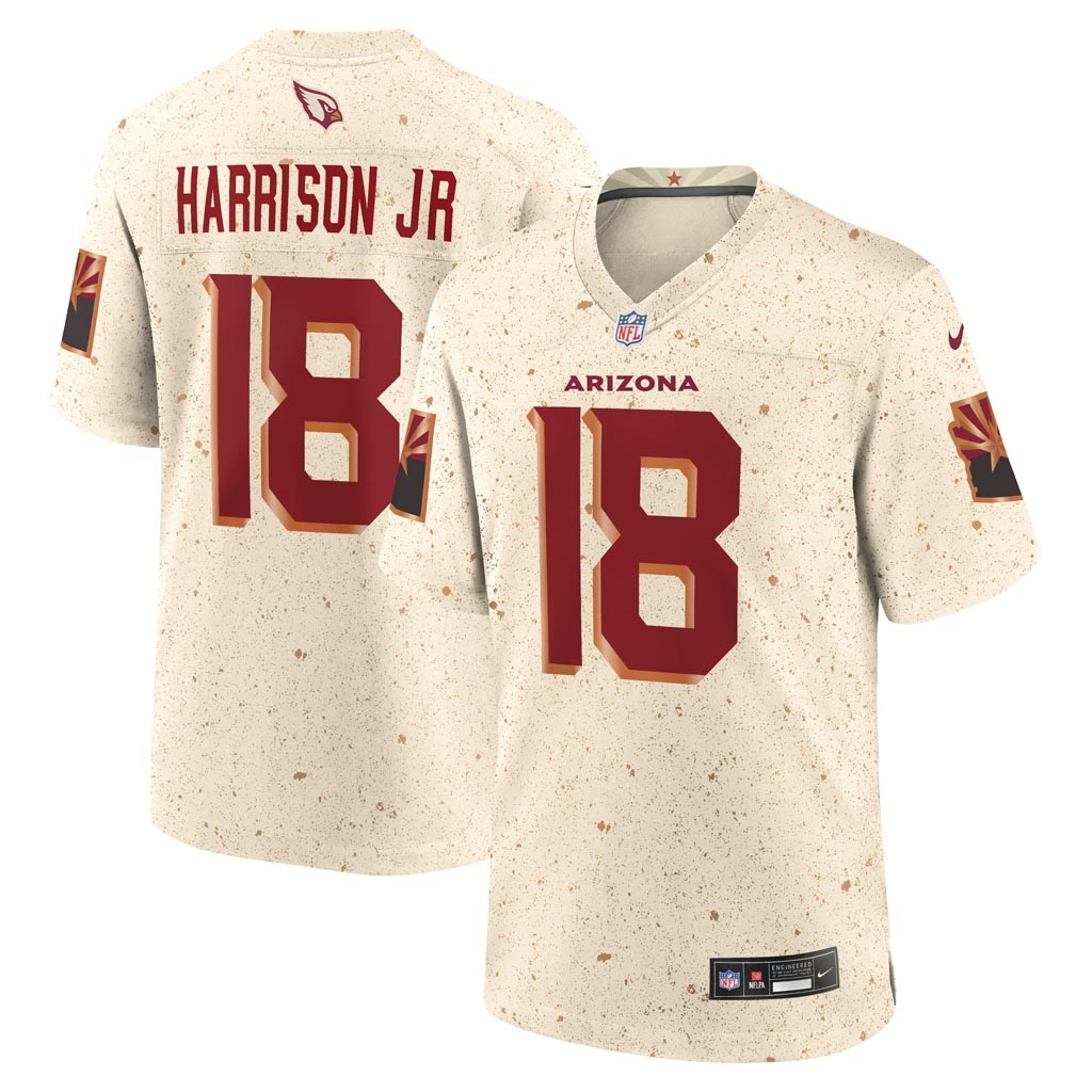 NFL Arizona Cardinals Marvin Harrison Jr. Nike Rivalries Game Jersey - Tan
