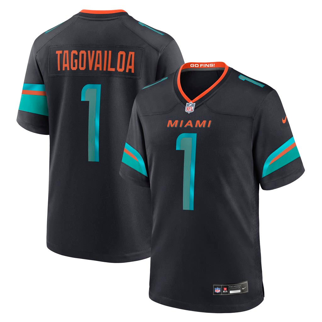 NFL Miami Dolphins Tua Tagovailoa Nike Rivalries Game Jersey - Navy