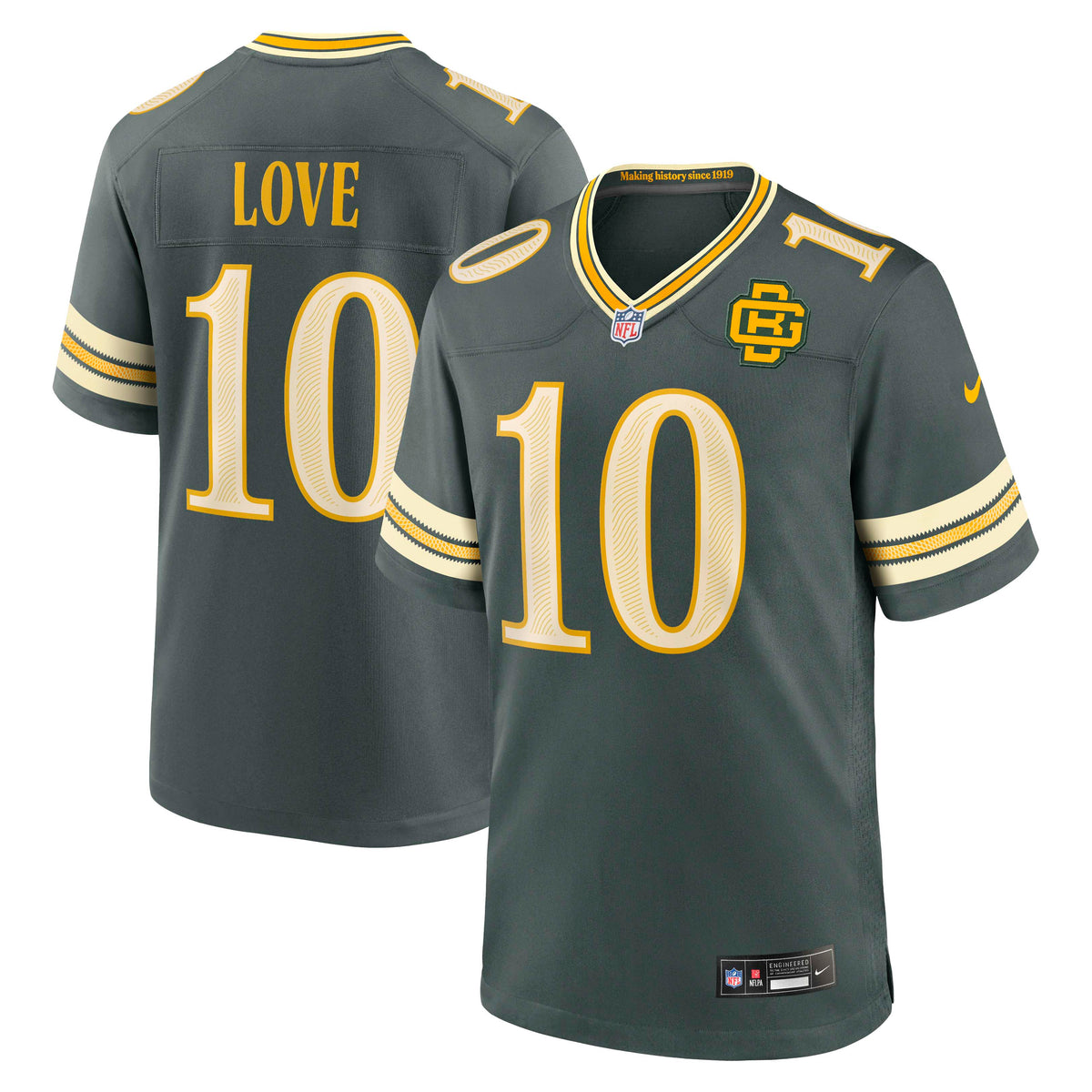 NFL Green Bay Packers Jordan Love Nike 2026 Rivalry Game Jersey- Green