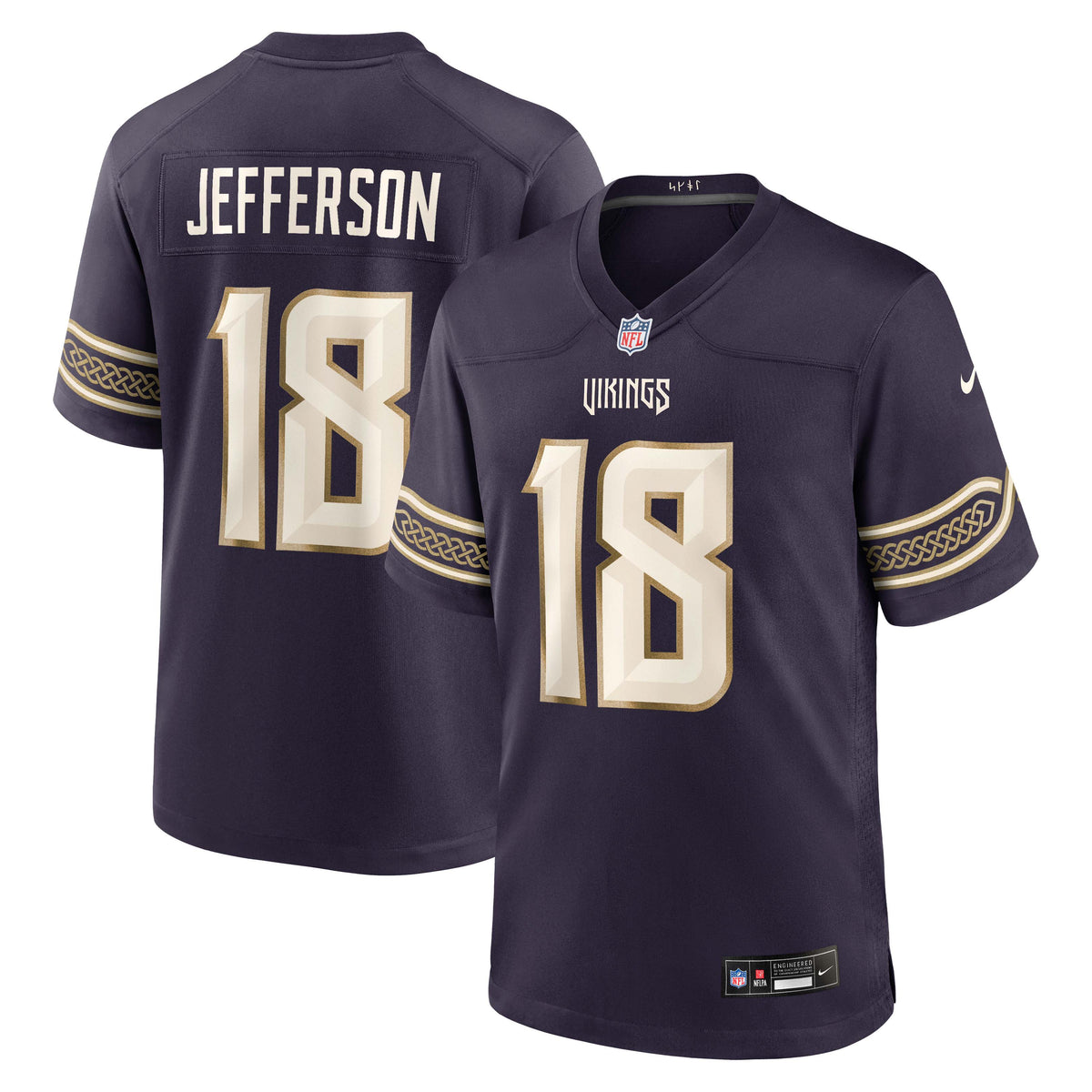 NFL Minnesota Vikings Justin Jefferson Nike 2026 Rivalry Game Jersey- Purple