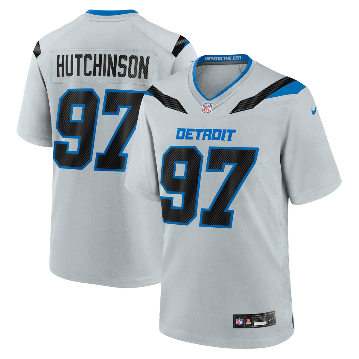 NFL Detroit Lions Aiden Hutchinson Nike 2026 Rivalry Game Jersey- Silver