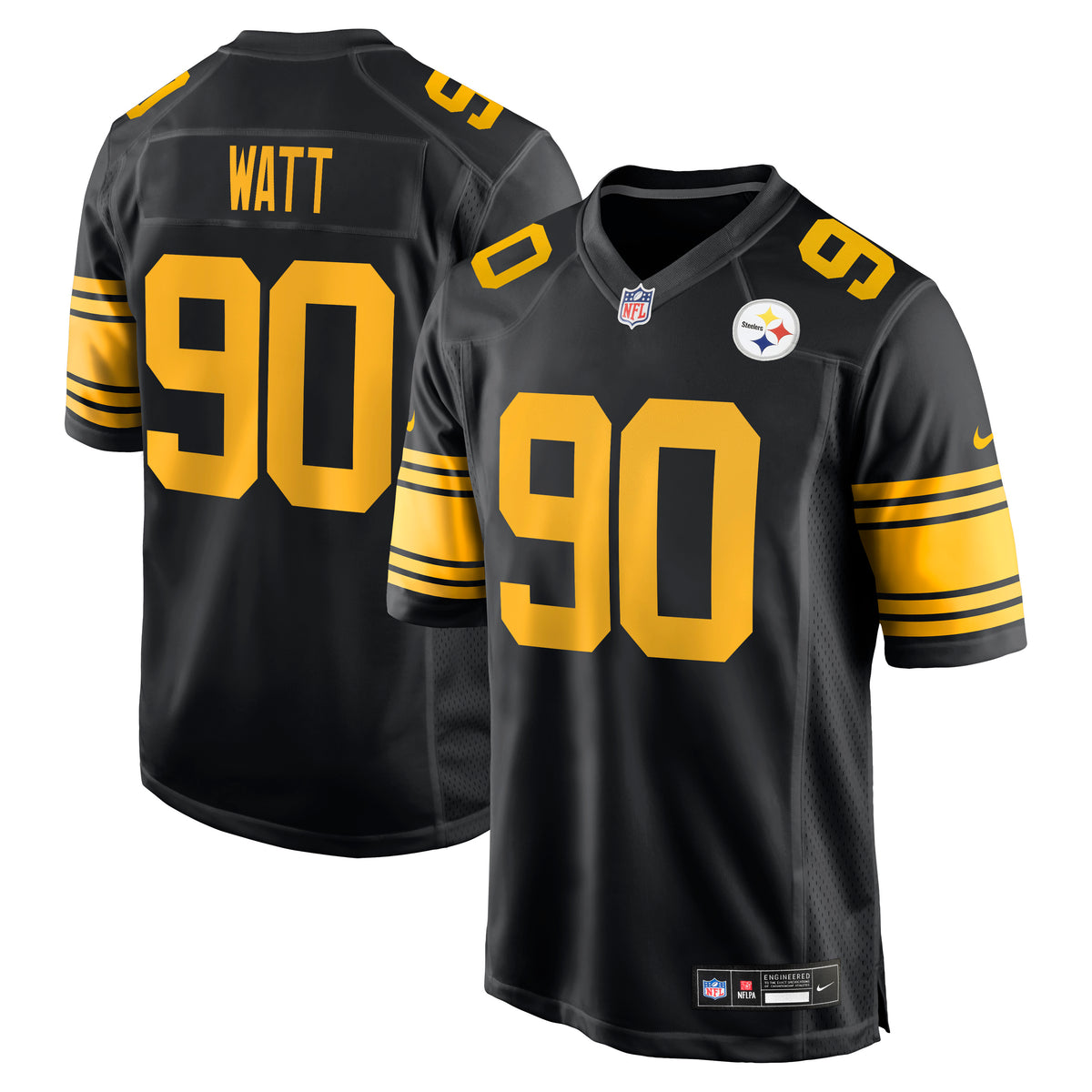 NFL Pittsburgh Steelers TJ Watt Nike Alternate Game Jersey- Black