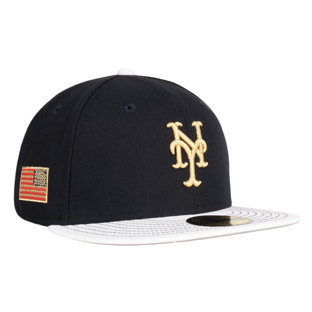 MLB New York Mets New Era Gold Medal 59FIFTY Fitted Hat - Navy