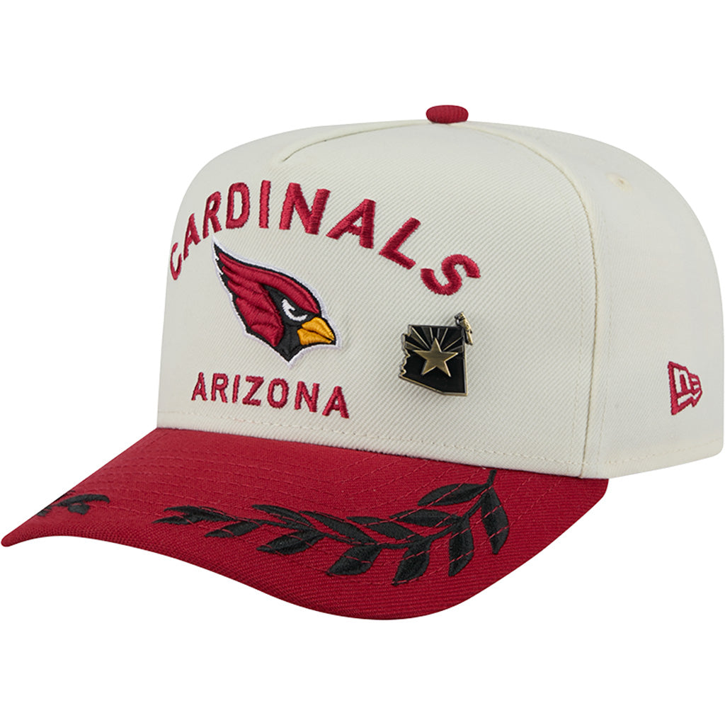 NFL Arizona Cardinals New Era 2025 Draft 59FIFTY A-Frame Fitted Hat - Chrome