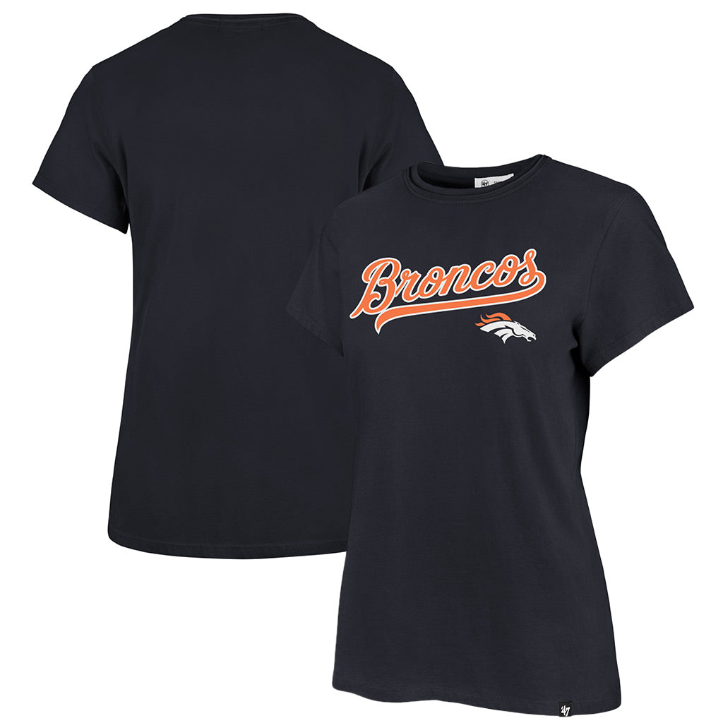 NFL Denver Broncos Women's '47 Tail Sweep Frankie T-Shirt - Navy