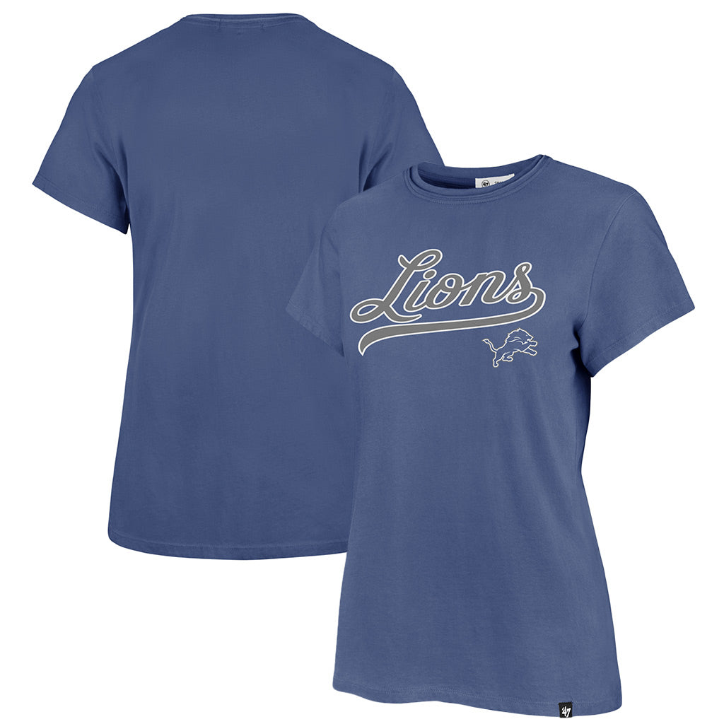 NFL Detroit Lions Women's '47 Tail Sweep Frankie T-Shirt - Blue