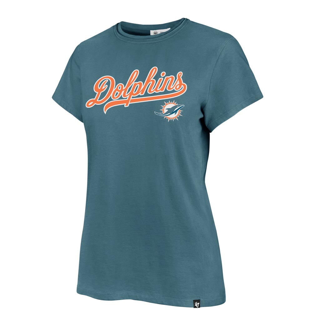 NFL Miami Dolphins Women's '47 Tail Sweep Frankie T-Shirt - Teal