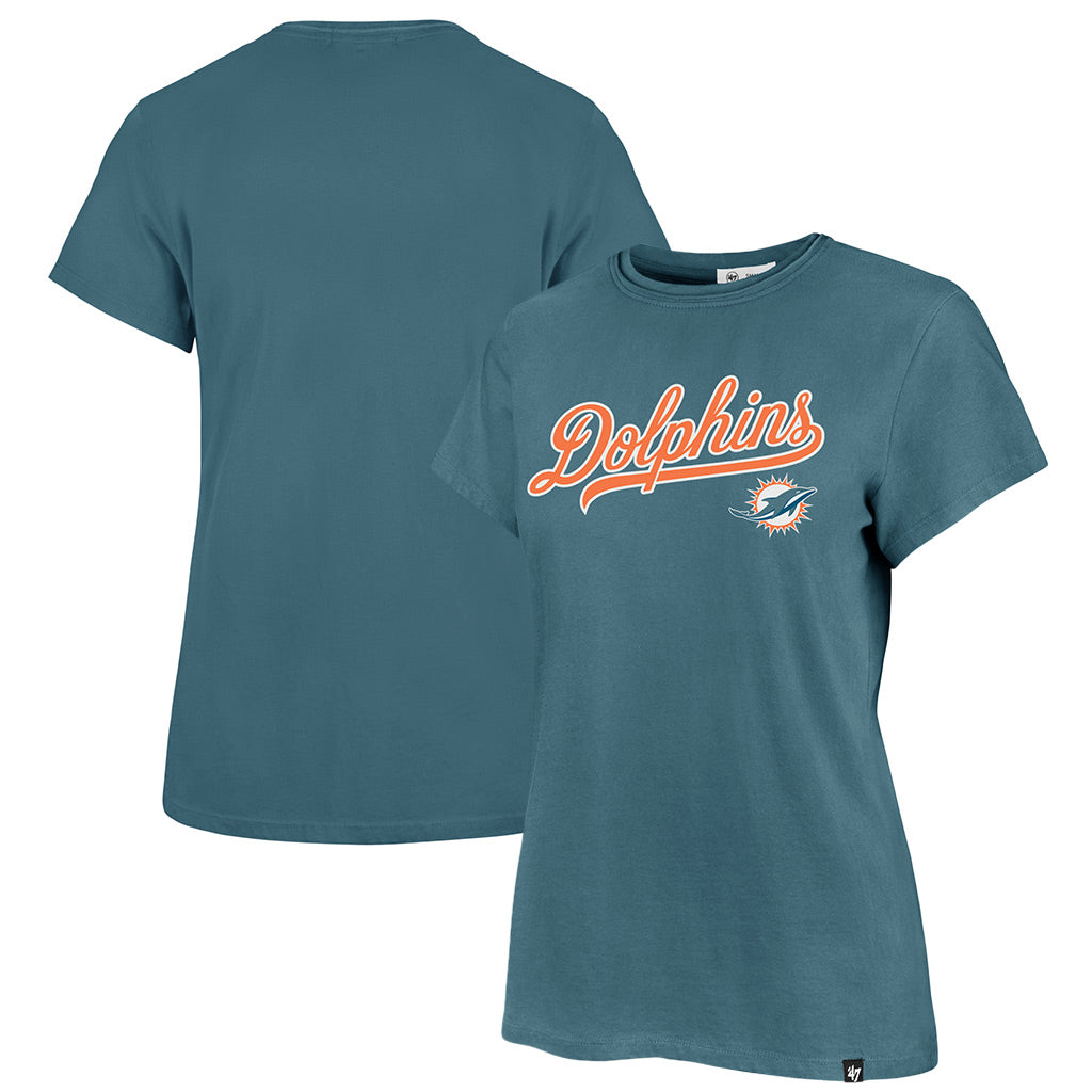 NFL Miami Dolphins Women's '47 Tail Sweep Frankie T-Shirt - Teal
