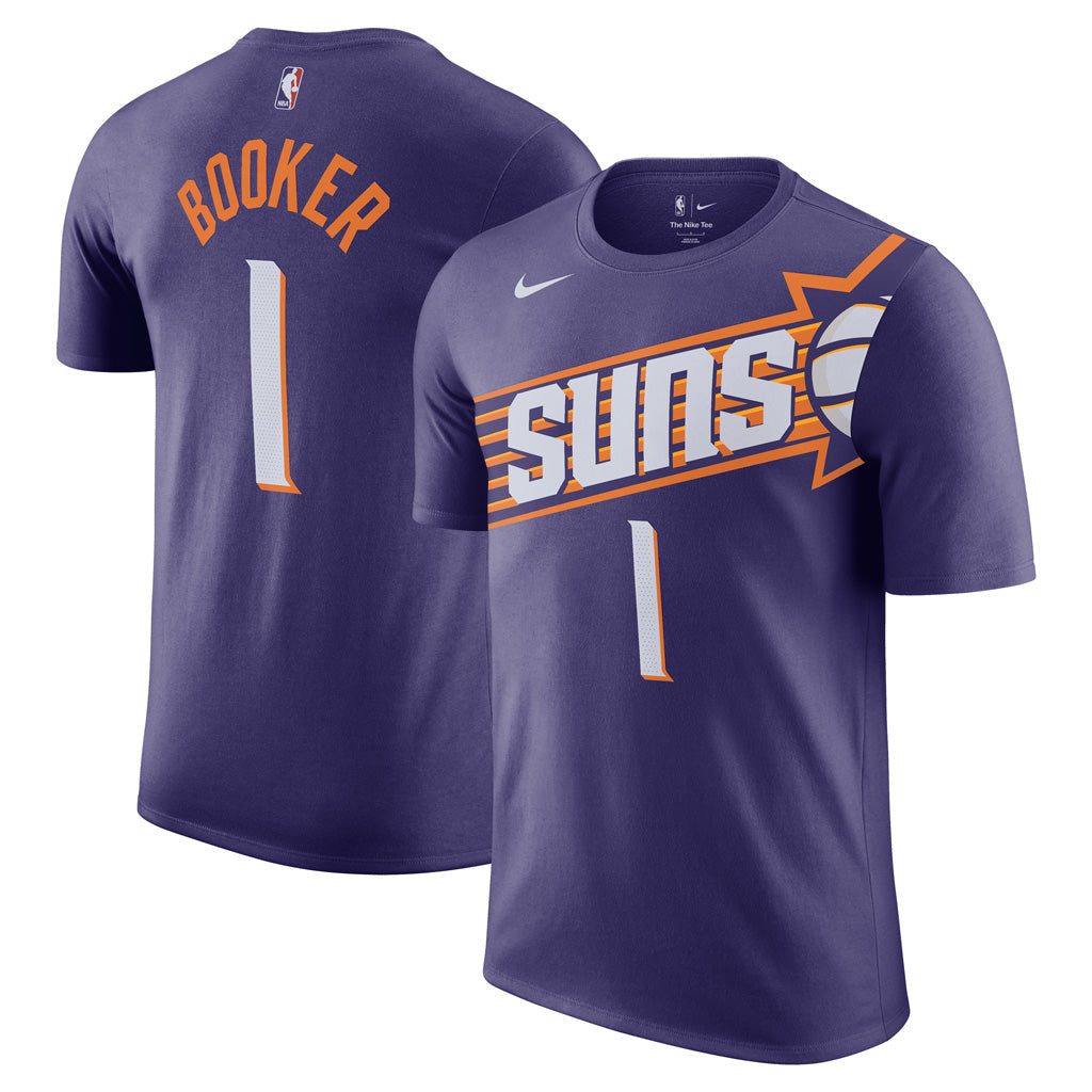 NBA Phoenix Suns Devin Booker Nike Icon Name &amp; Number T-Shirt - Purple