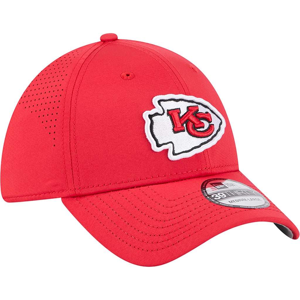 NFL Kansas City Chiefs New Era Mid Perf 39THIRTY Flex Fit Hat - Red