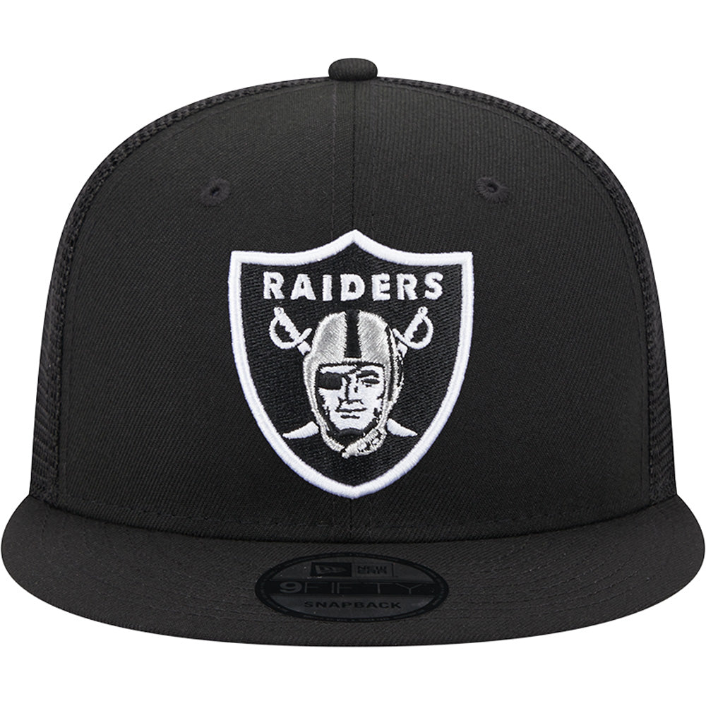 NFL Las Vegas Raiders New Era 9FIFTY Snapback Trucker Hat - Black