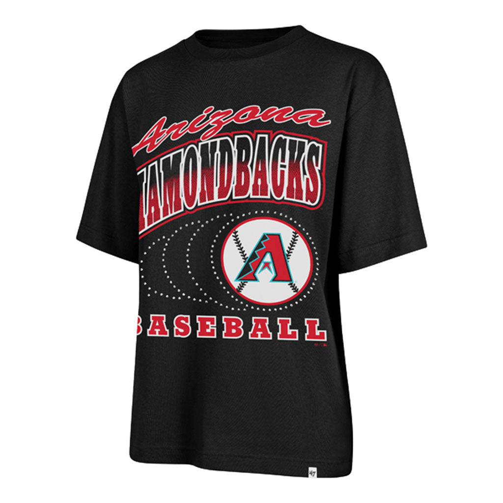 MLB Arizona Diamondbacks Women's '47 Shimmer Shot Foundation T-Shirt - Black