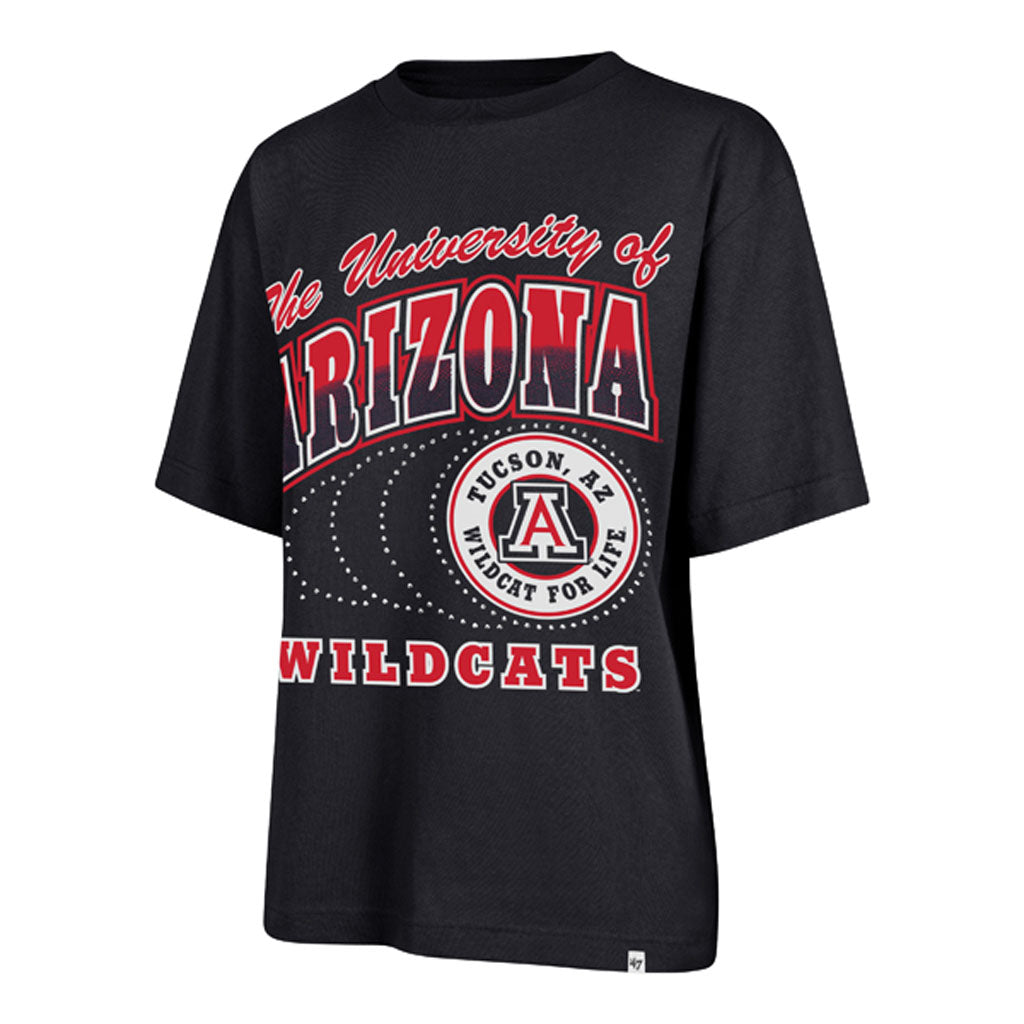 NCAA Arizona Wildcats Women's '47 Shimmer Shot Foundation T-Shirt - Navy