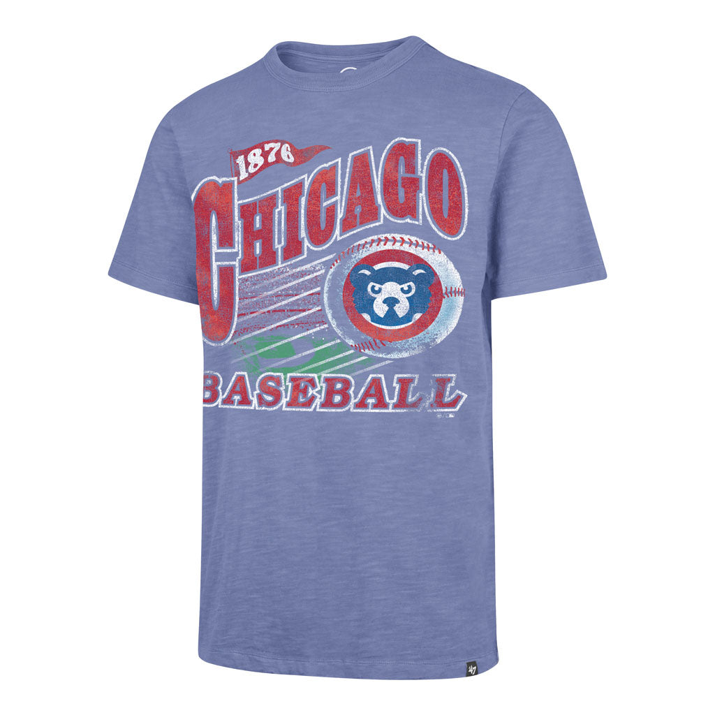 MLB Chicago Cubs '47 Game Worn Heavy Slub T-Shirt - Blue