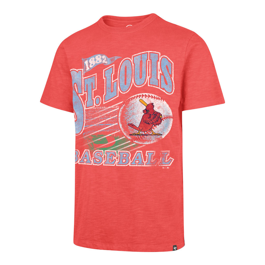 MLB St. Louis Cardinals '47 Game Worn Heavy Slub T-Shirt - Red