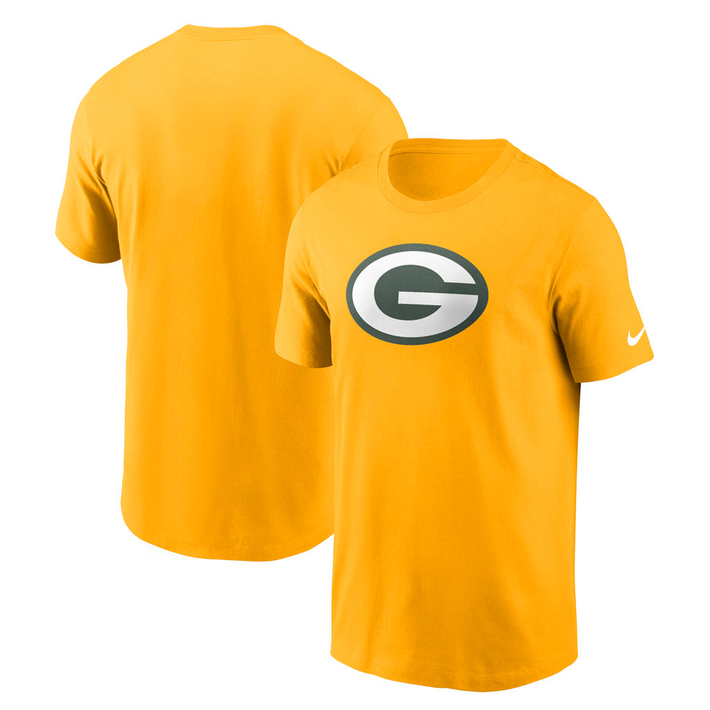 NFL Green Bay Packers Nike Cotton Essential Logo T-Shirt - Yellow
