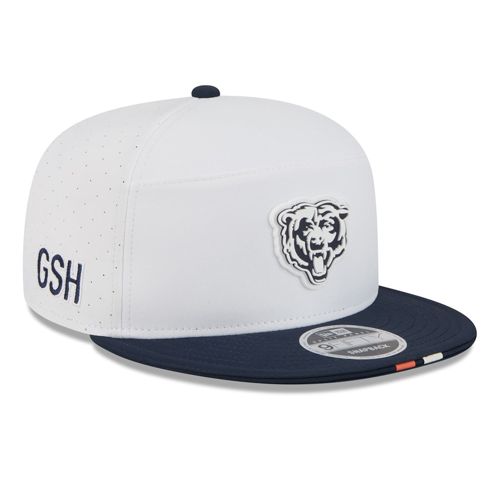 NFL Chicago Bears New Era 2025 Training 9FIFTY Split Panel Snapback Hat - White