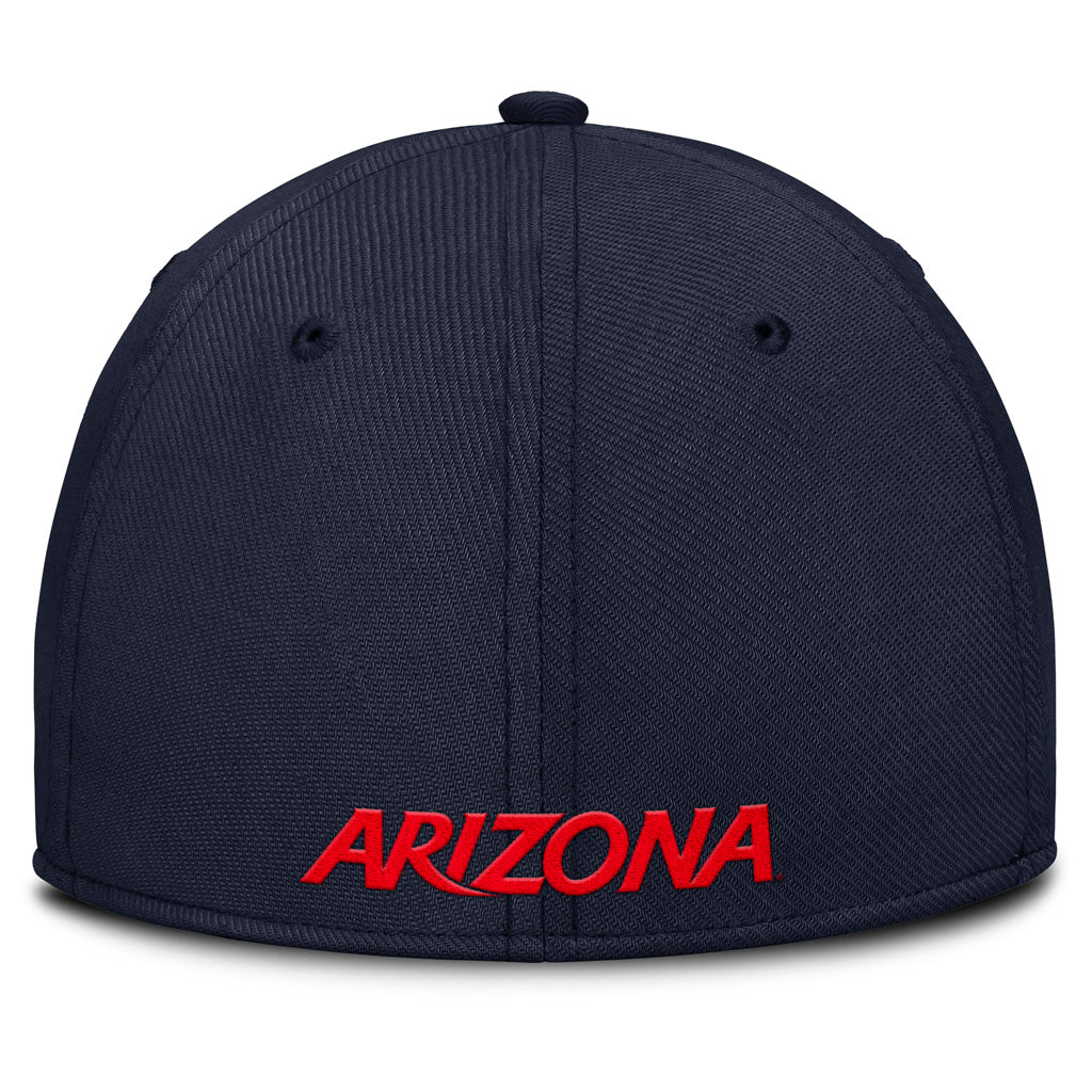 NCAA Arizona Wildcats Nike Primary Logo Rise Swoosh Flex Fit Hat - Navy